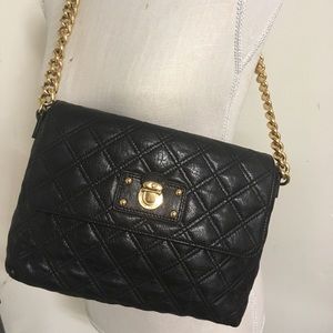 Marc Jacobs Black Leather Quilted Bag Purse